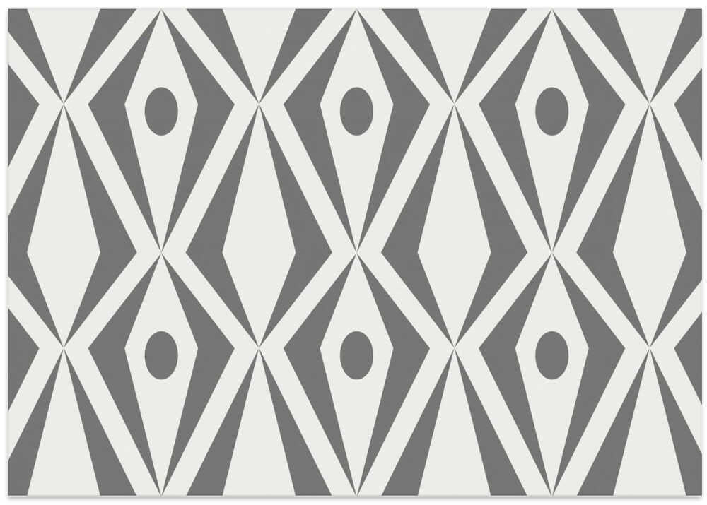 Minimalist art deco geometric diamonds grey