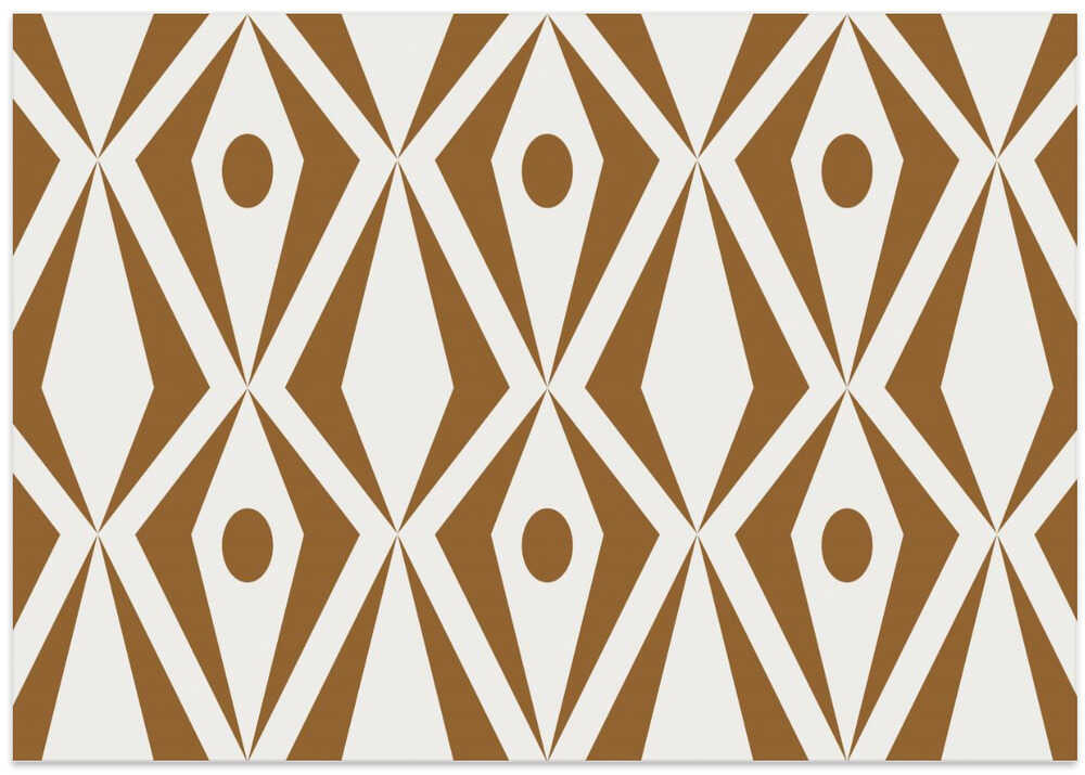 Minimalist art deco geometric diamonds brown