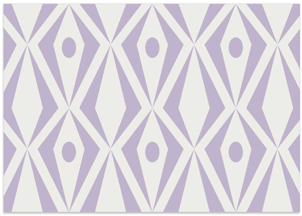 Minimalist art deco geometric diamonds lavender