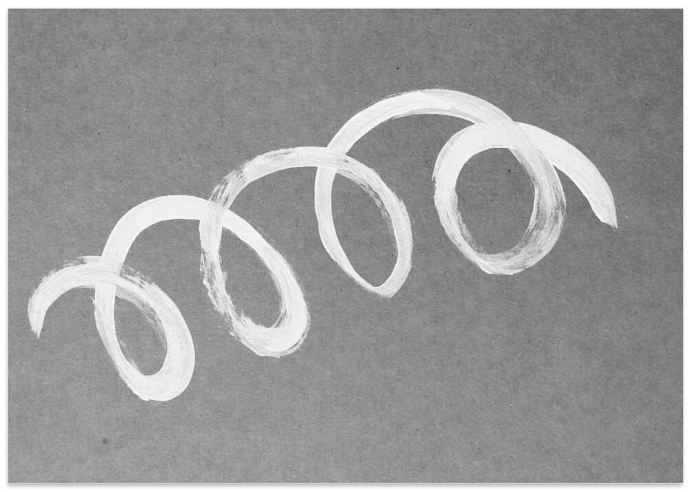 Swirling White Loops On A Gray Background