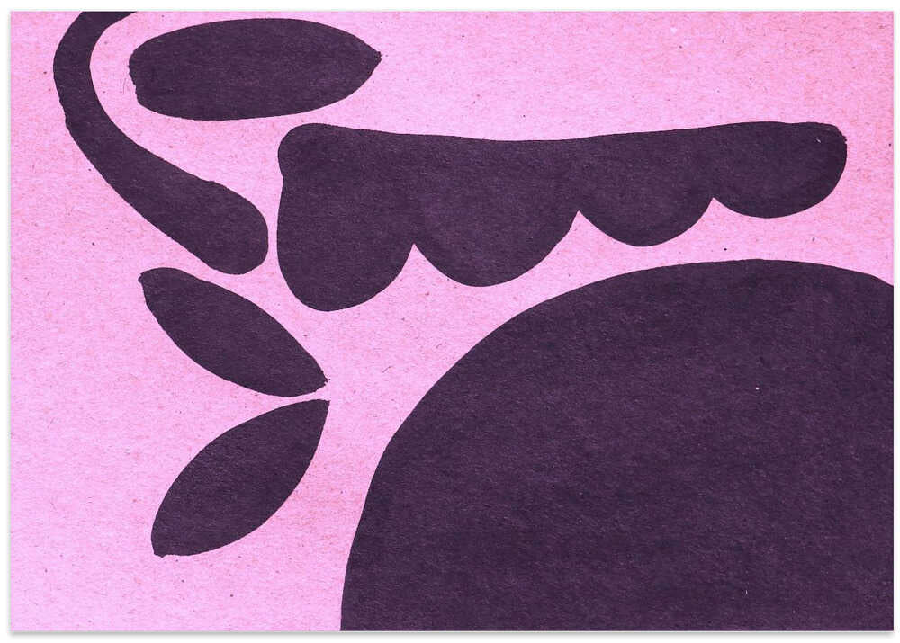 Organic Shapes On A Textured Pink Background