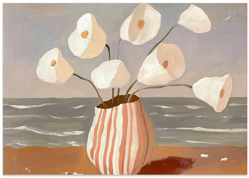 A Vase with White Calla Lilies