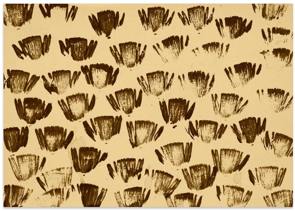 Repetitive Pattern Of Brushstroke Shapes