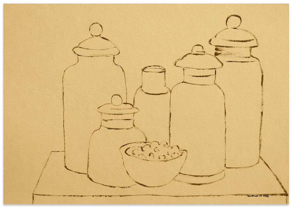 Jars and Bowls Sketch