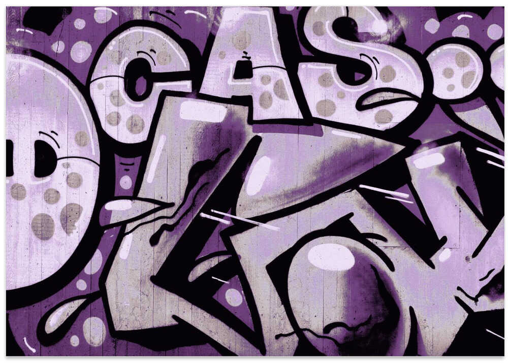 Purple Graffiti Burst