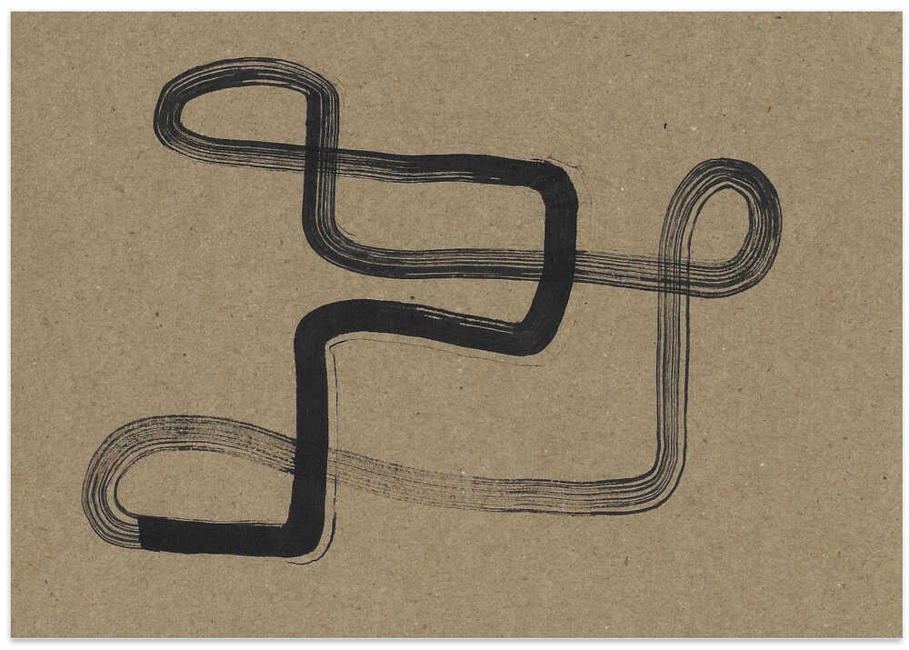 Abstract Bold Black Geometric Line