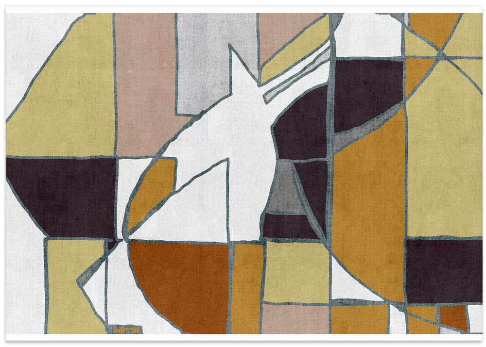 Abstract Geometric Forms in Warm Tones