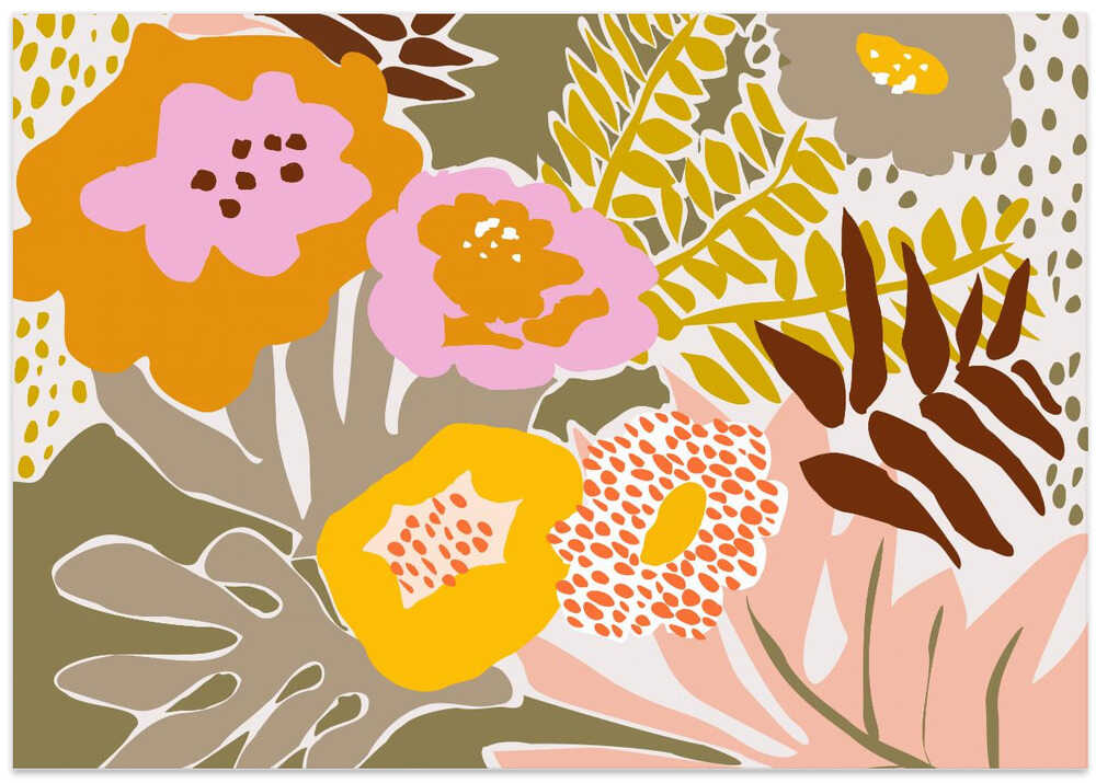 Floral Design with Bold Colors