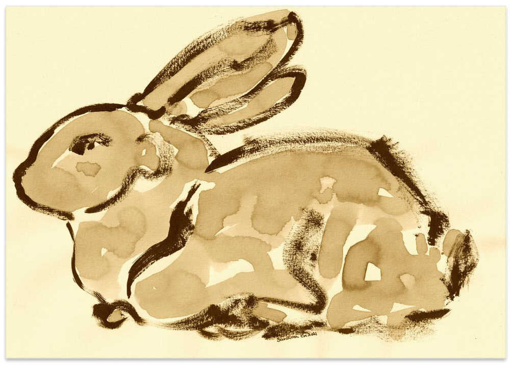 Sepia Rabbit Rest