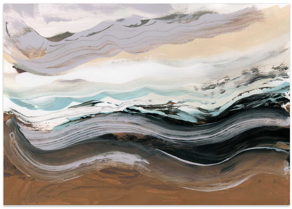 Abstract Landscape Waves Mocha