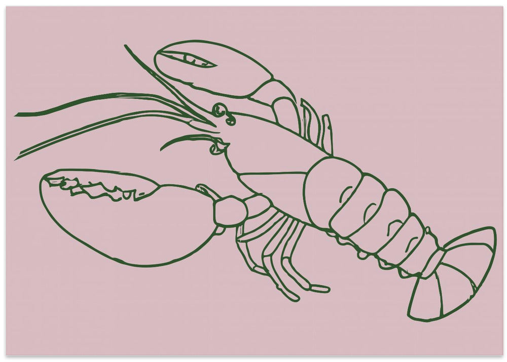 Elegant Lobster Sketch
