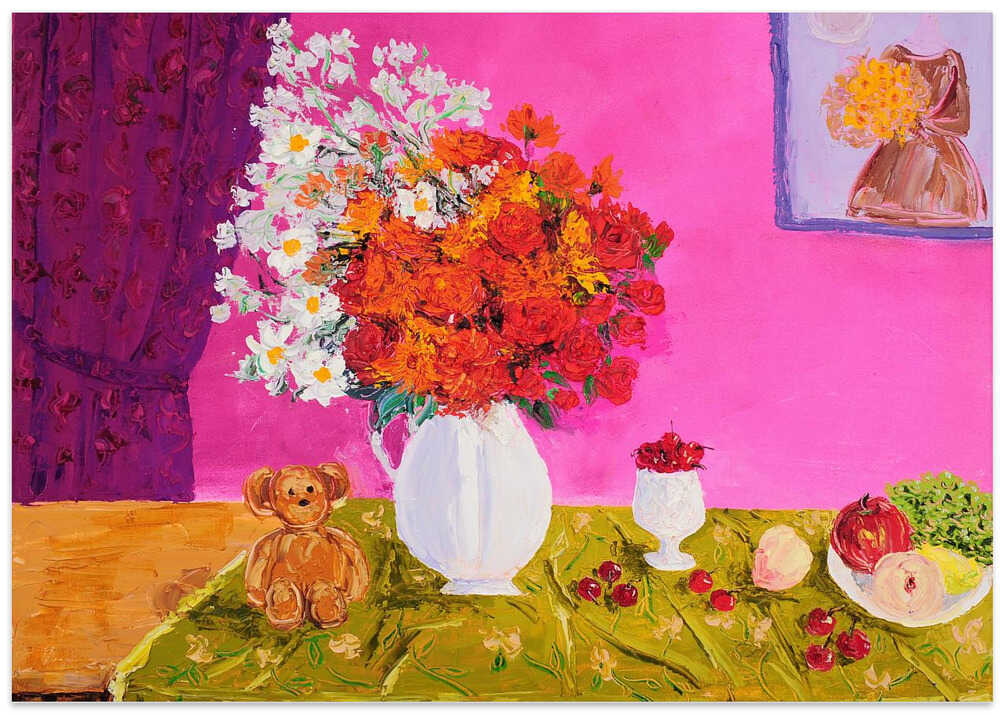 Vase Of Bright Flowers