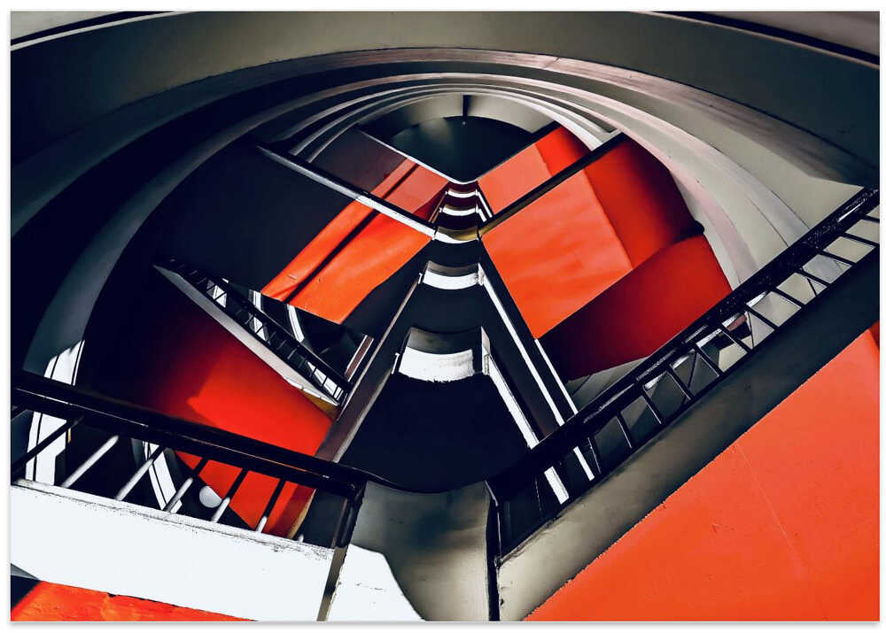 Bevin Court Finsbury, staircase - London UK