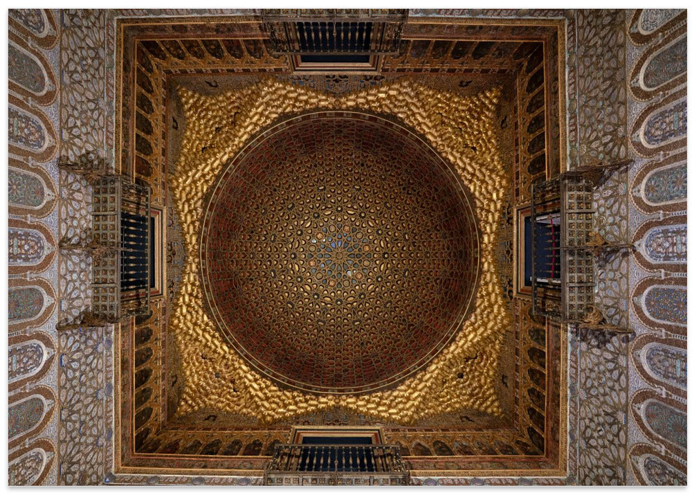 Looking up at the Royal Alcazar of Seville 2