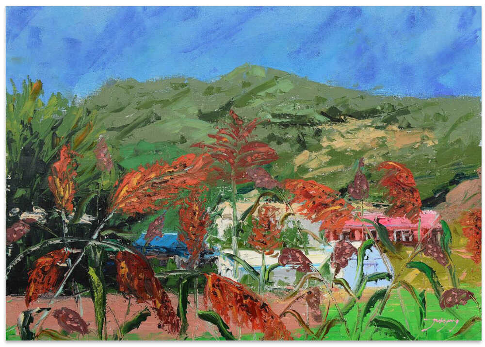 An Autumn Day When Reeds Are In Bloom