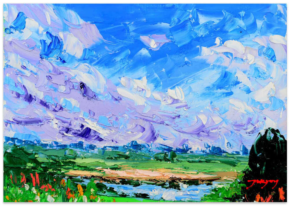 Wildflowers In The Field And The Sky