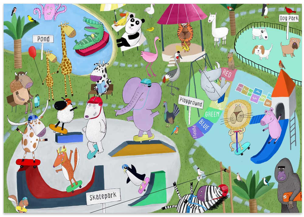 Vibrant Park Setting