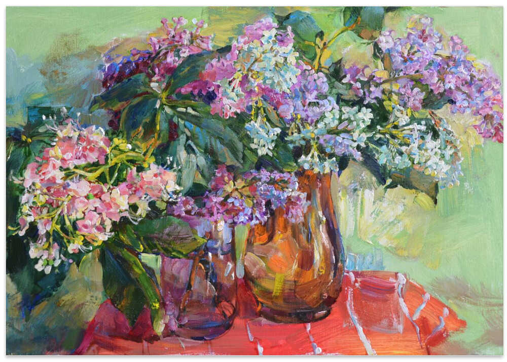 Lilac and chestnut flowers