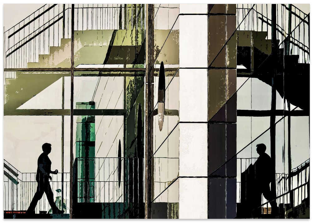 Reflections in glass - Michelin Nord, Belgium