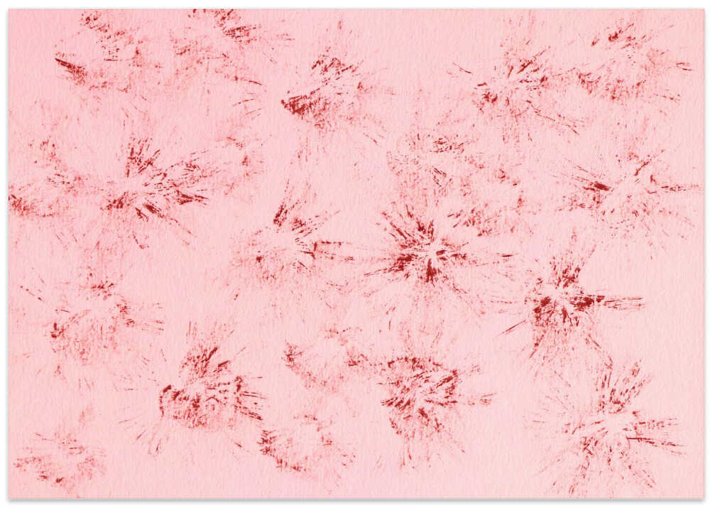 Crimson Splatter Blossoms