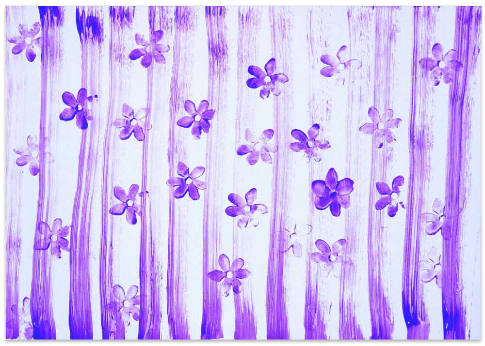 Violet Bloom Stripes