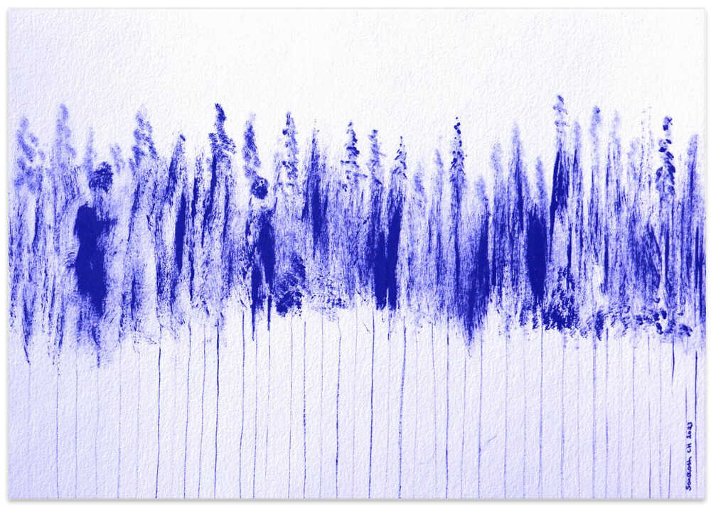 Blue Forest Silhouettes