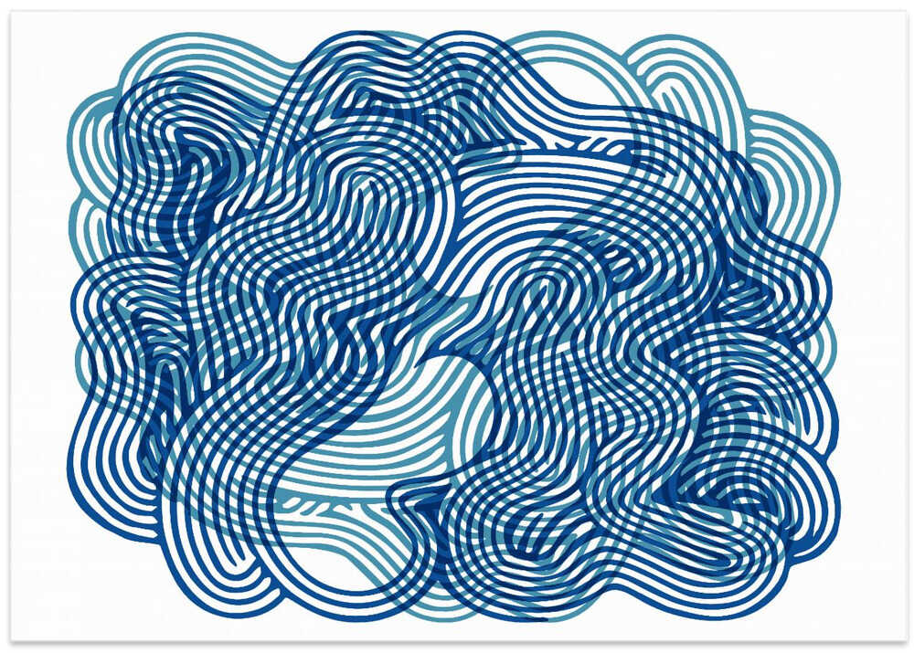 Tangled Ocean Current Abstract Art Print