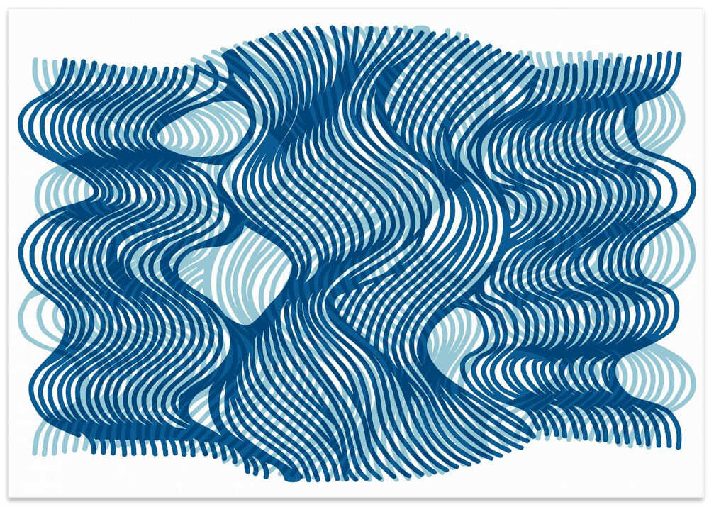 Ocean Waveform Abstract Art Print