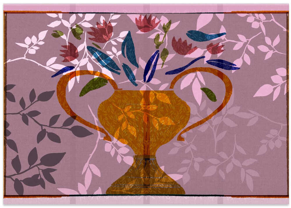 Golden Urn & Wild Botanicals Art Print