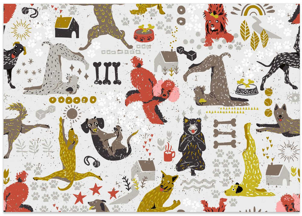 Yoga Dogs pattern