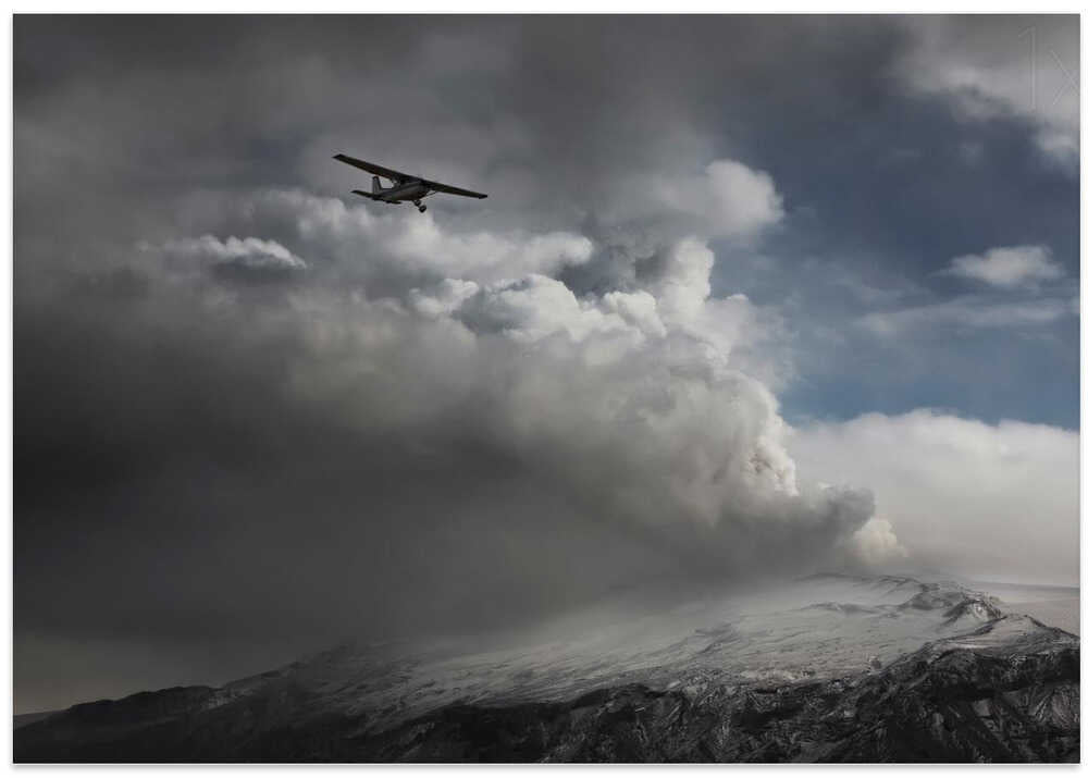 Flying through the ash