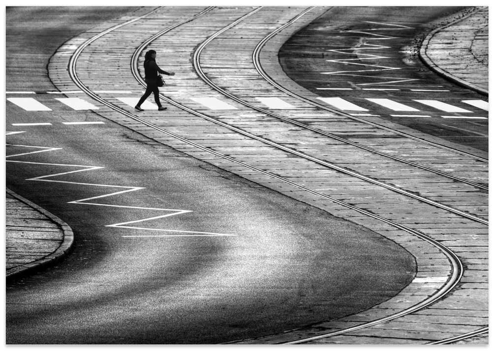 Onto the other side road.