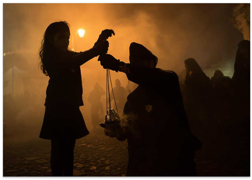 Preparation for procession