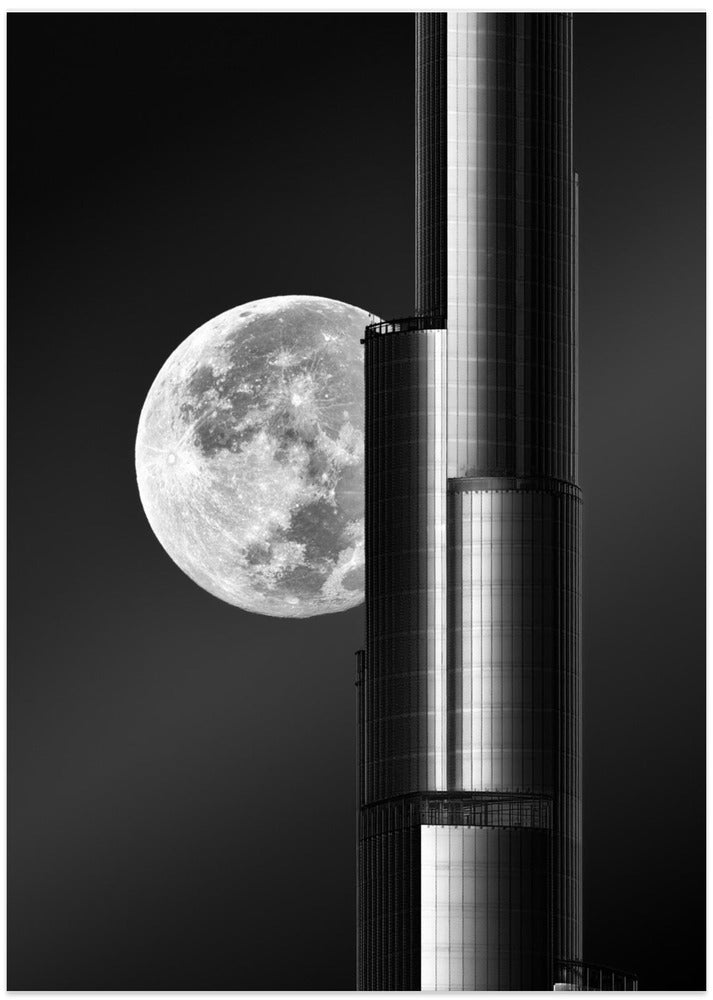 Art Prints of Super moon Burjkhalifa