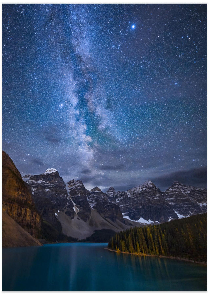 Moraine Lake Under The Night Sky