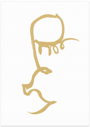 Art Prints of Half Face Gold