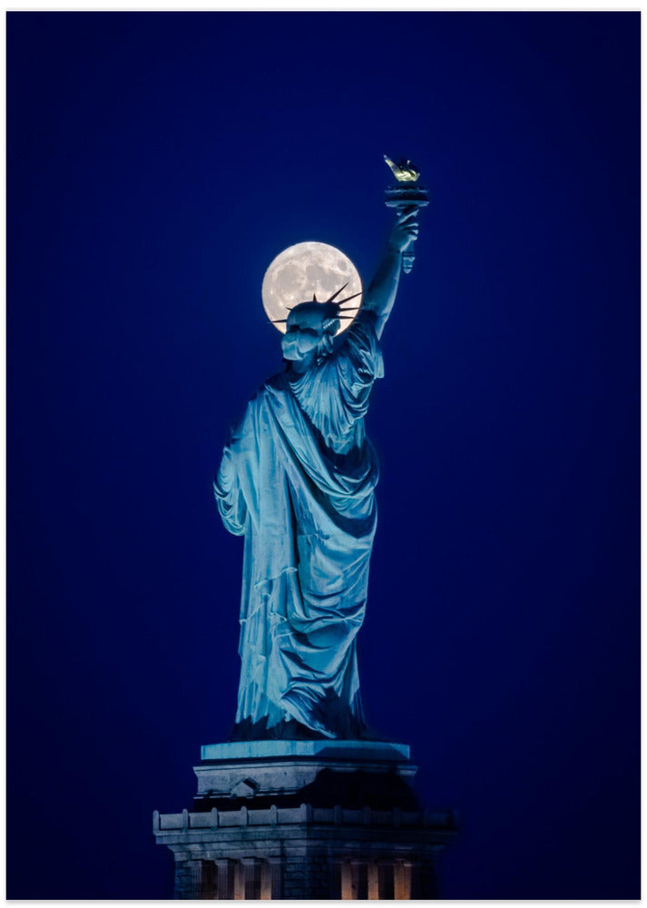 Art Prints of Moonrise behind Liberty