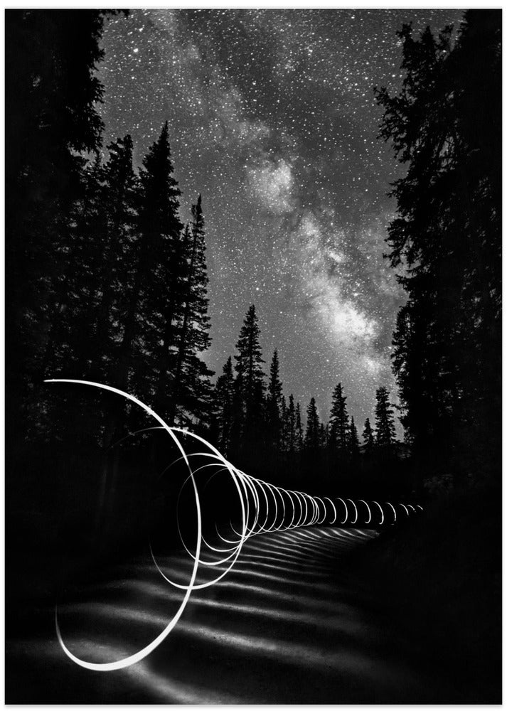 Light Painting under the Milky Way