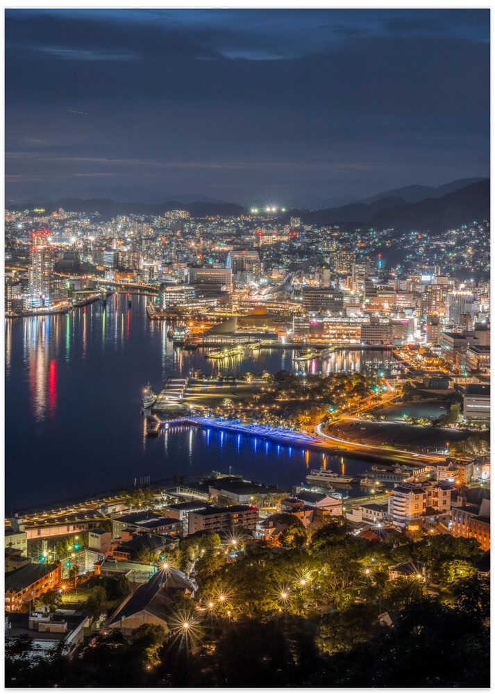 View of Nagasaki City, one of the world's three new nightscape cities