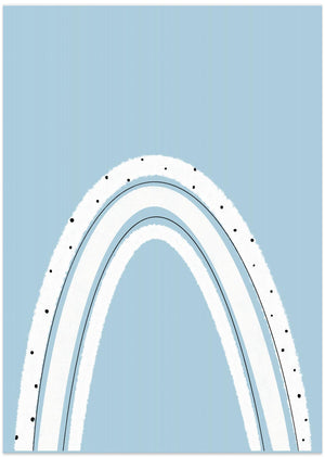 Art Prints of Black and White Rainbow