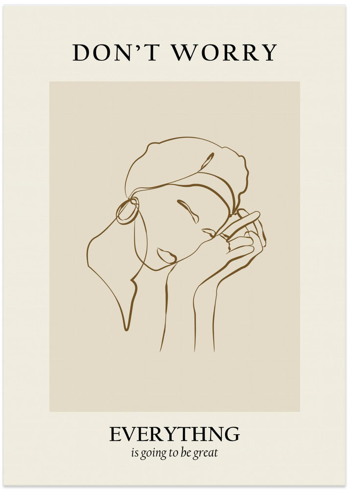 Modern line portrait