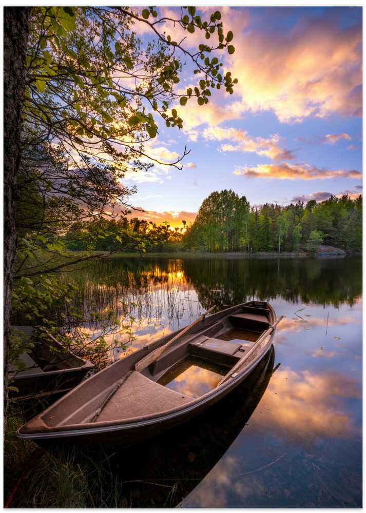Reflection in the boat
