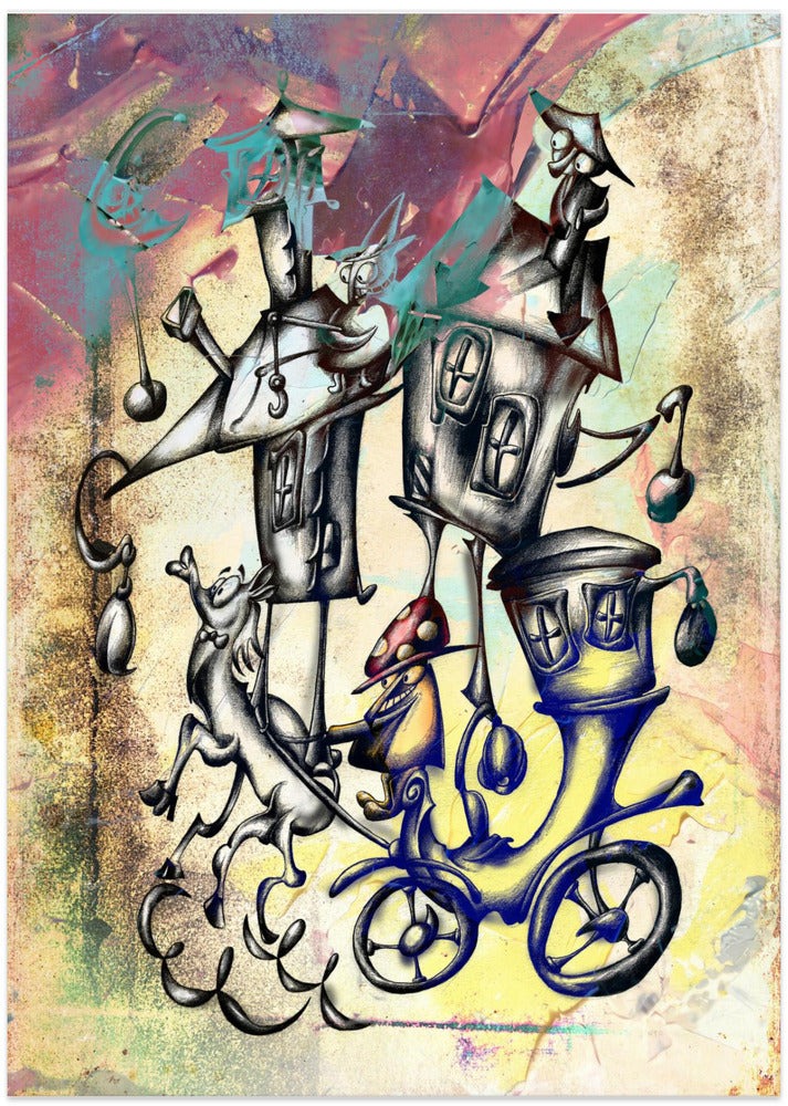 a mushroom cabbie art