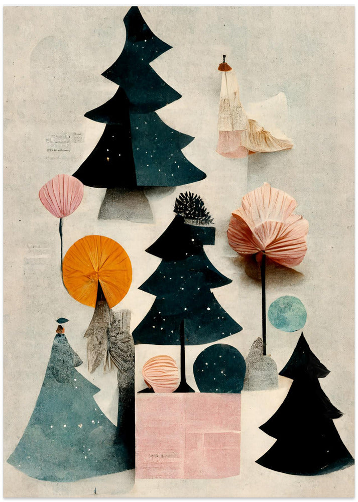 Cute Pine Tree Composition