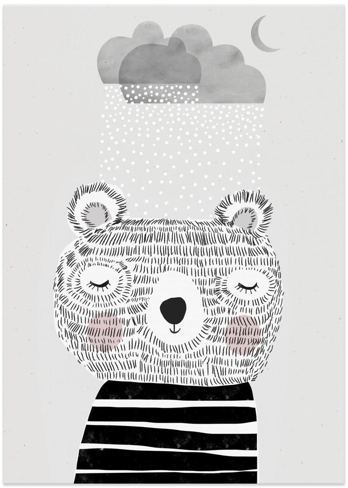 Canvas Art Print I Love Snow