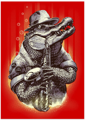 Canvas Art Print croc rocks