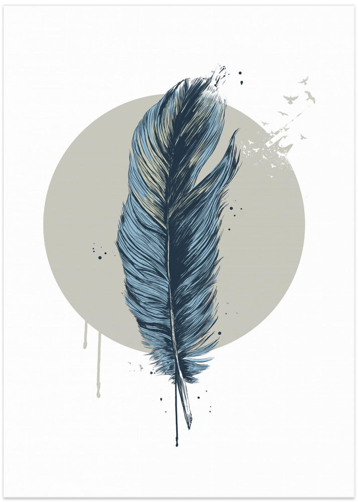 Feather in a circle