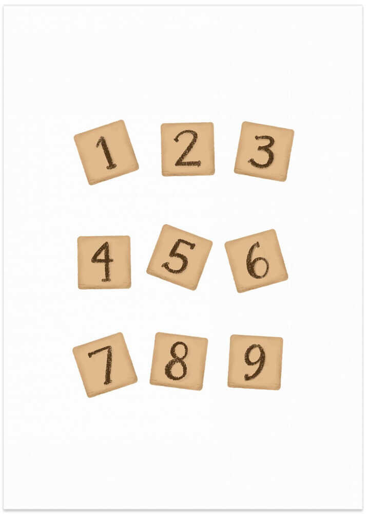 Träklossar - Wooden Blocks - 123