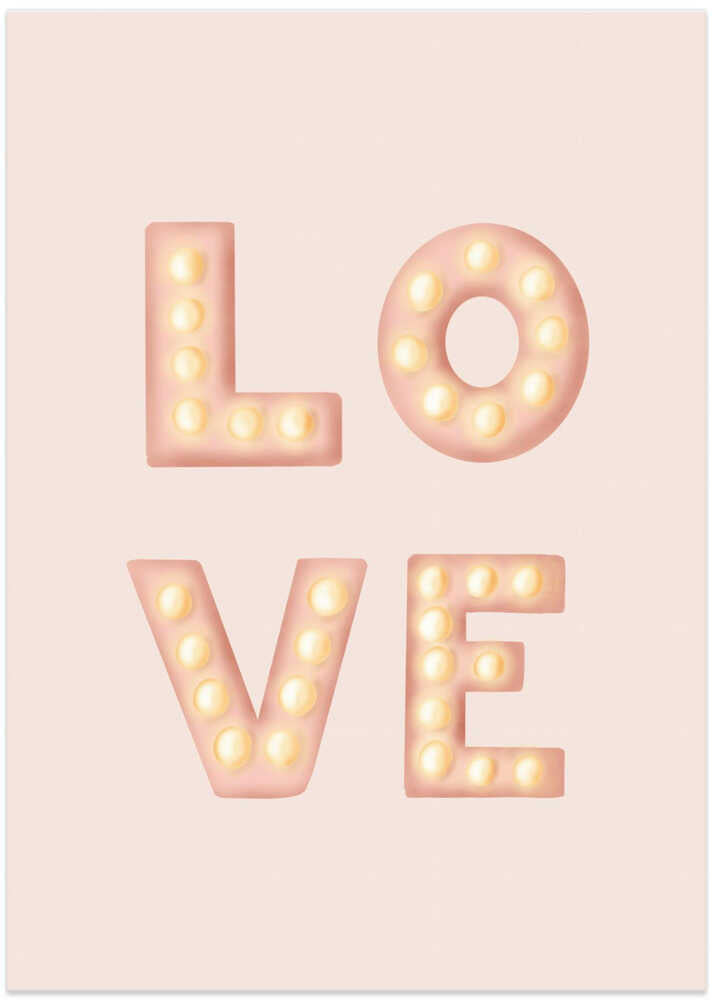 LOVE Light Letters Pink