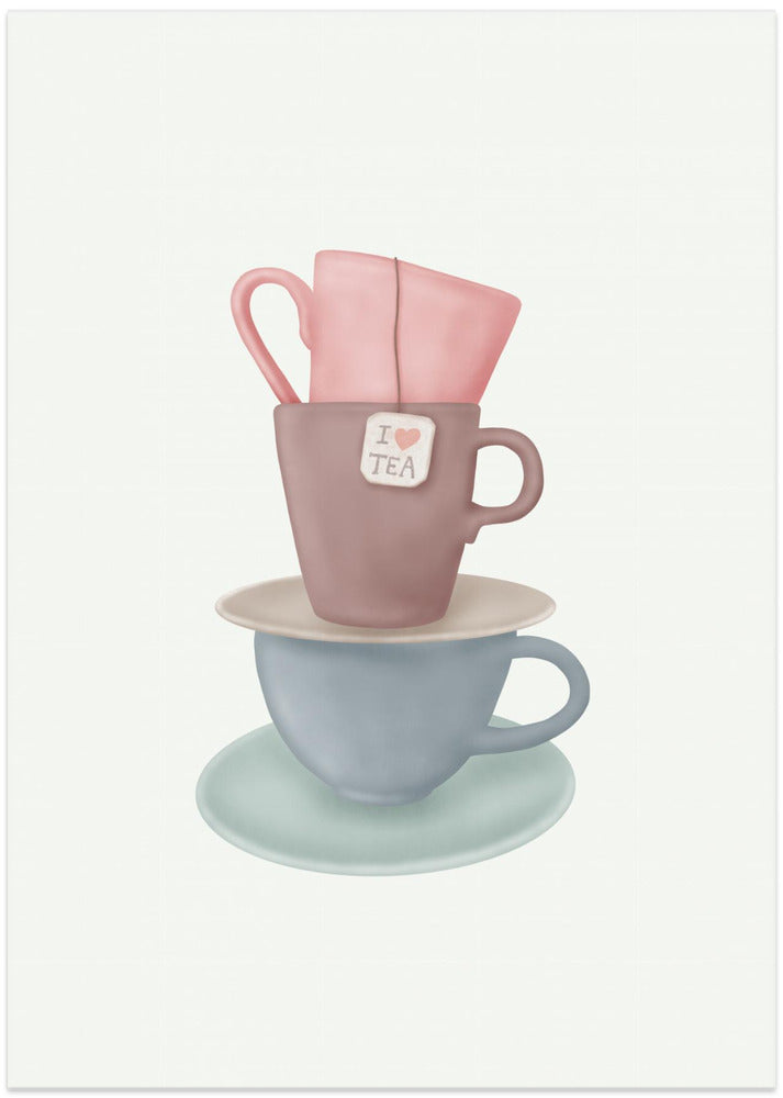 Art Prints of I Love TEA